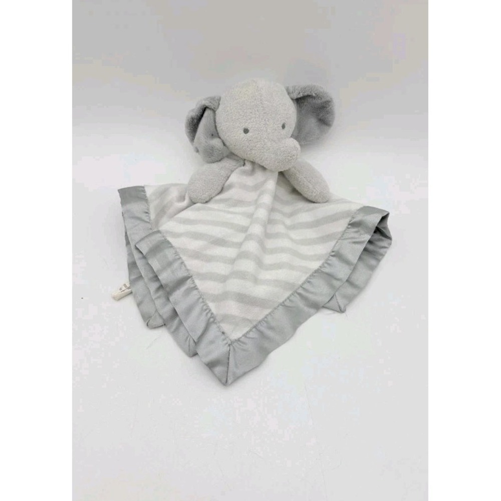 Cloud Island Elephant Blanket Lovey Gray White Striped Target Nursery Plush